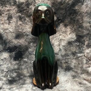 Dog Figure 13.5" Green Black Drip Pet Lovers